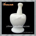 Marble stone white mortar pestle set(YL-U010)